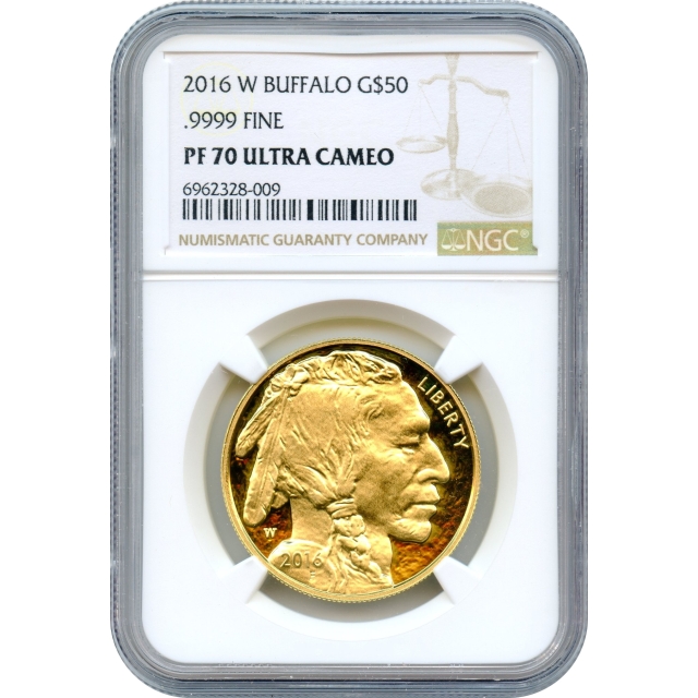 2016-W G$50 American Gold Buffalo .9999 Fine NGC PR70UCAM
