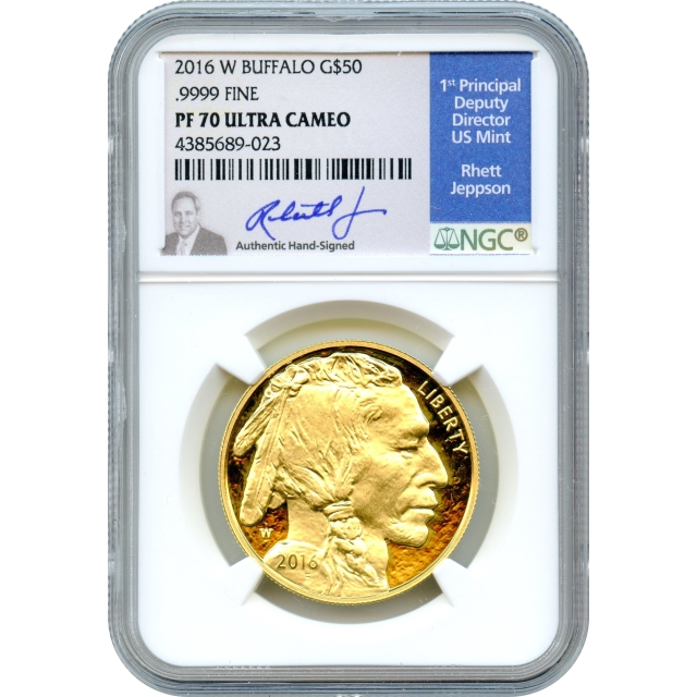 2016-W G$50 American Gold Buffalo .9999 Fine NGC PR70UCAM
