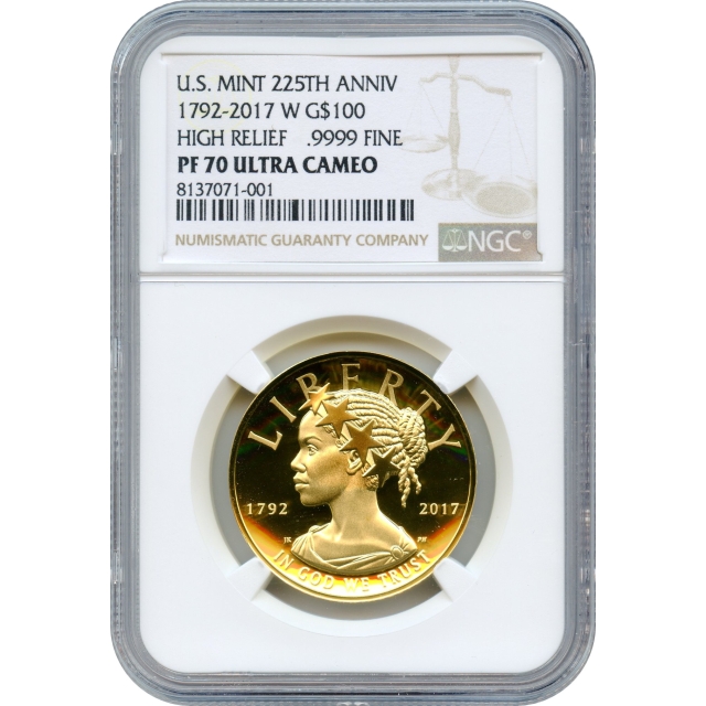 2017-W $100 American Liberty High Relief NGC PR70 UCAM