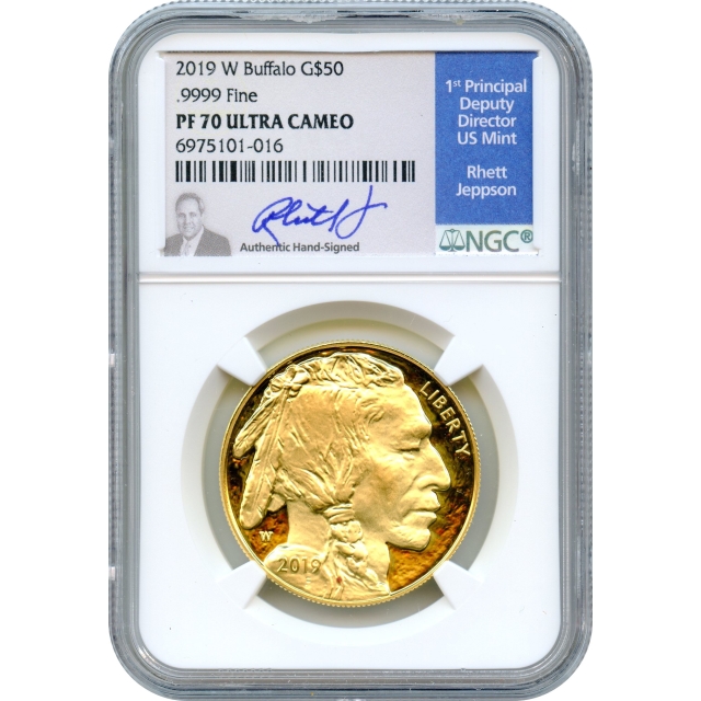 2019-W G$50 American Gold Buffalo .9999 Fine NGC PR70UCAM