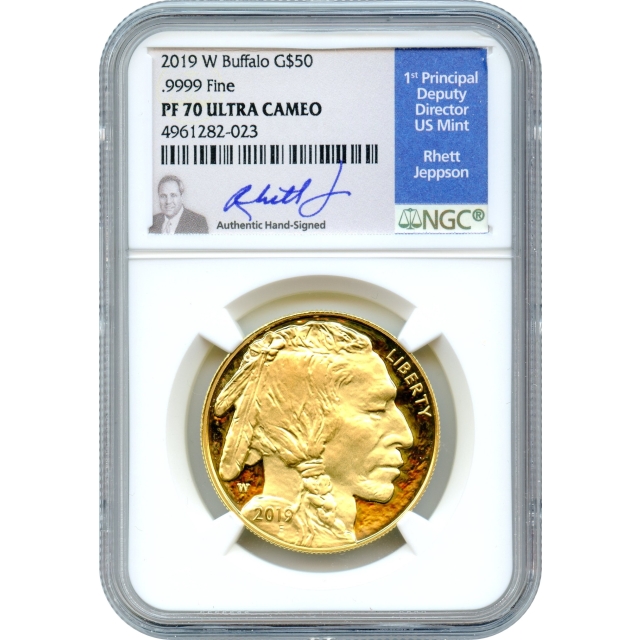 2019-W $50 American Gold Buffalo .9999 Fine NGC PR70UCAM
