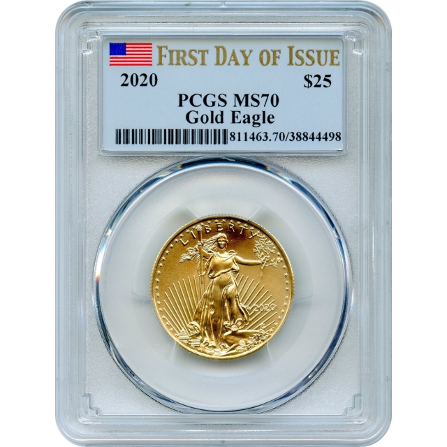 2020 $25 Gold American Eagle First Strike PCGS MS70 (20+ units available)