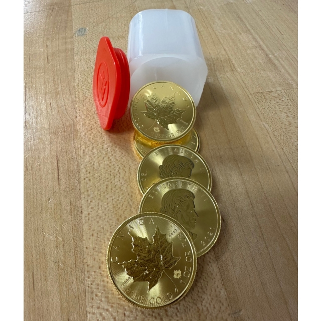 2021 Gold Canadian Maple Leaf 1oz .9999 Fine Gold (x5 units @ spot +/-) 