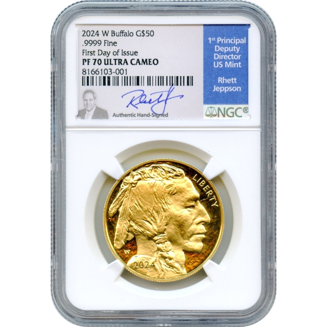 2024-W G$50 American Gold Buffalo .9999 Fine NGC PR70UCAM First Day of Issue