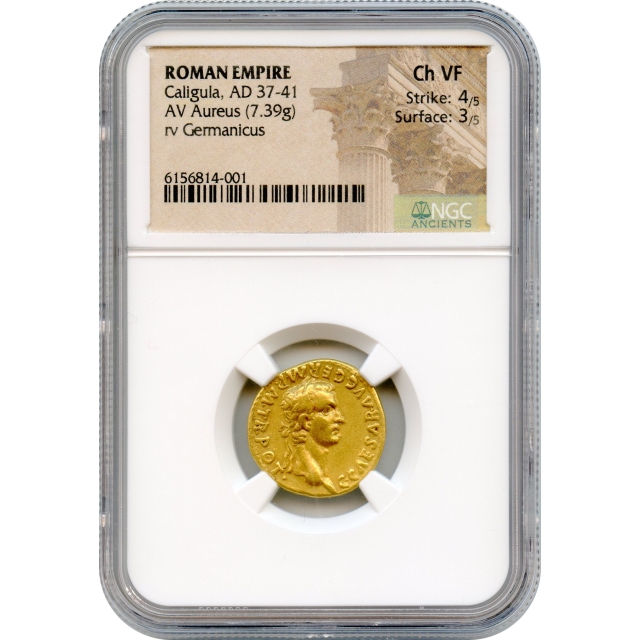 Ancient Rome - 37-41 CE Caligula AV Aureus NGC Choice VF