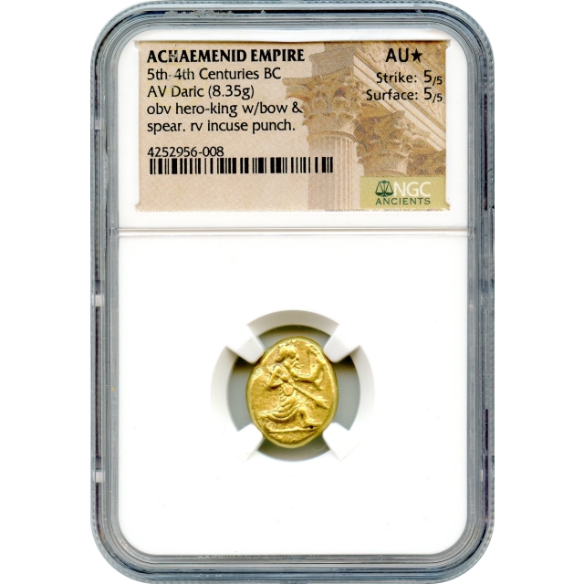 Ancient Archaic Period - 500-400 BCE Achaemenid Persian Empire AV Daric, NGC AU★