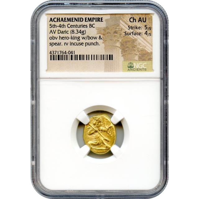 Ancient Archaic Period - 420-375 BCE Achaemenid Persian Empire AV Daric NGC Choice AU