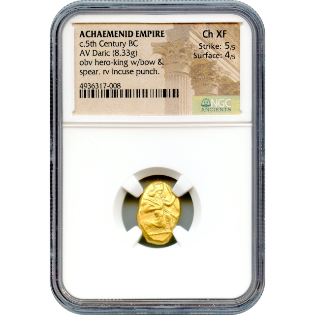 Ancient Archaic Period - 500-400 BCE Achaemenid Persian Empire AV Daric Choice XF
