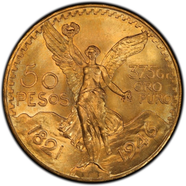 1921-1946 50 Pesos Gold Mexico City Mint, KM-481 15pc. coin set 