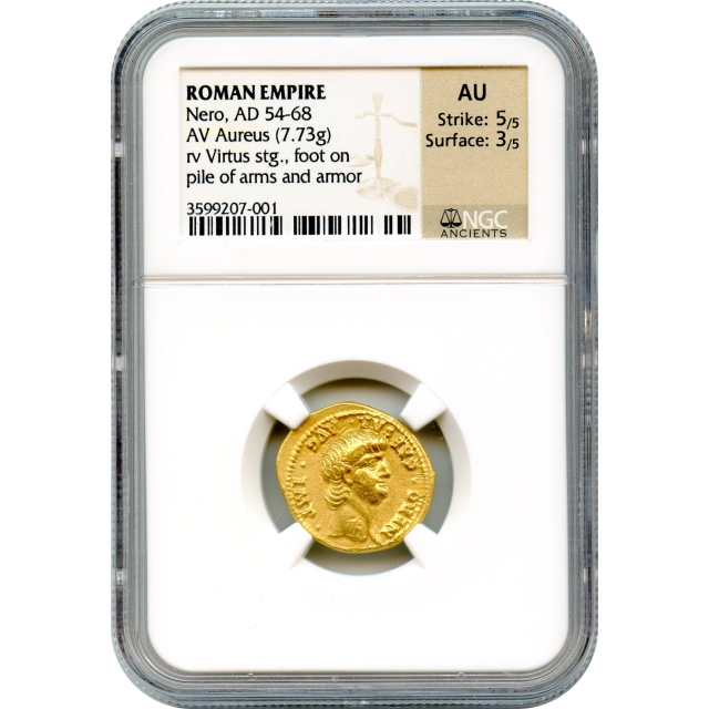 Ancient Rome - 54-68 CE Nero AV Aureus NGC AU