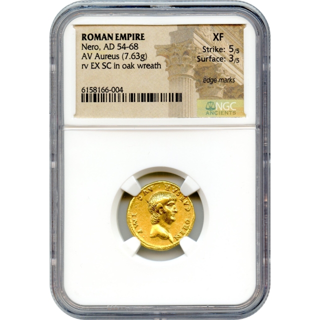 Ancient Rome - 54-68 CE Nero AV Aureus NGC XF