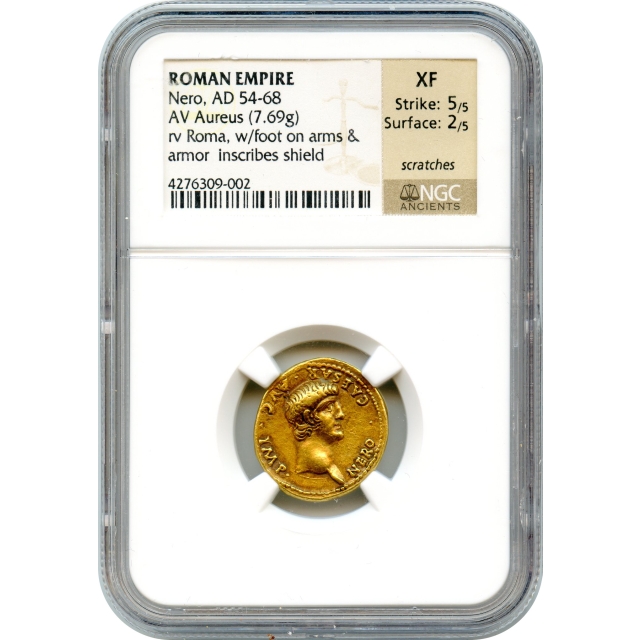Ancient Rome - 60-61 CE Nero AV Aureus NGC XF