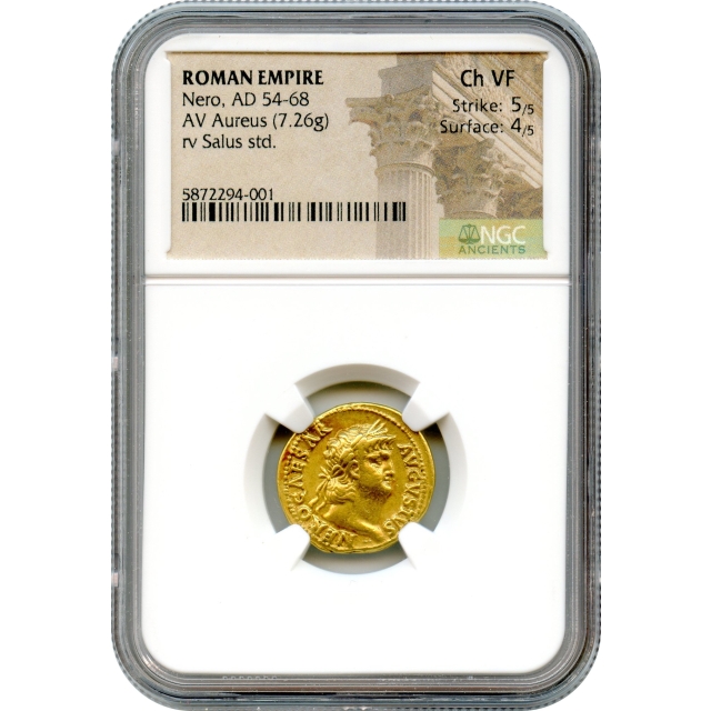 Ancient Rome - 54-68 CE Nero AV Aureus NGC Choice VF