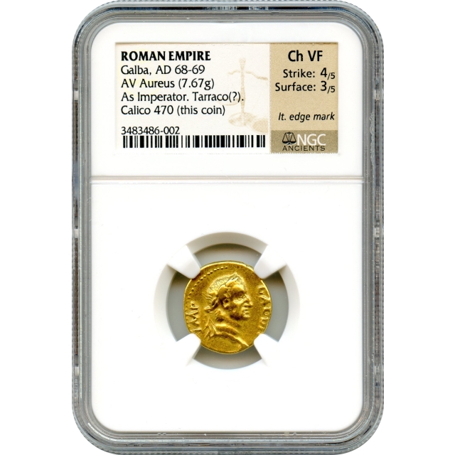 Ancient Rome - 68-69 CE Galba AV Aureus NGC Choice VF