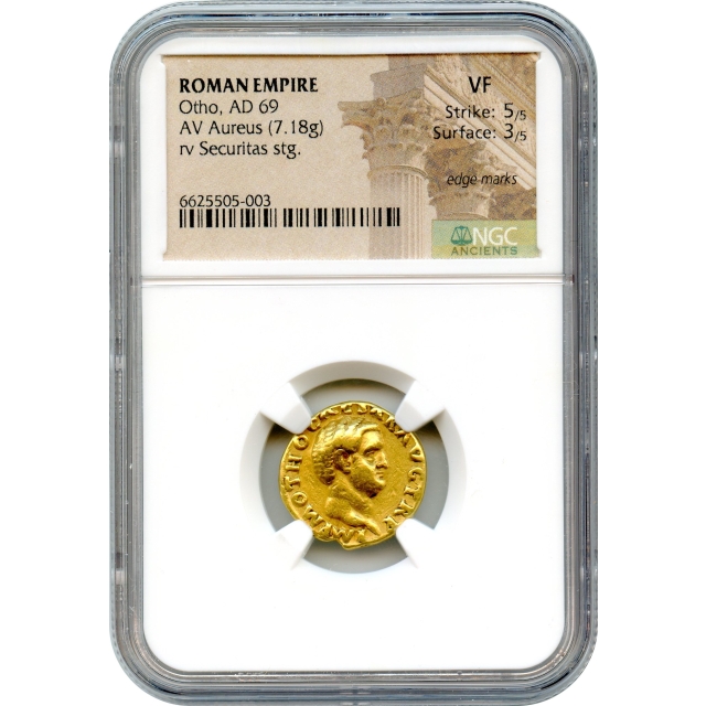 Ancient Rome - 69 CE Otho AV Aureus NGC VF