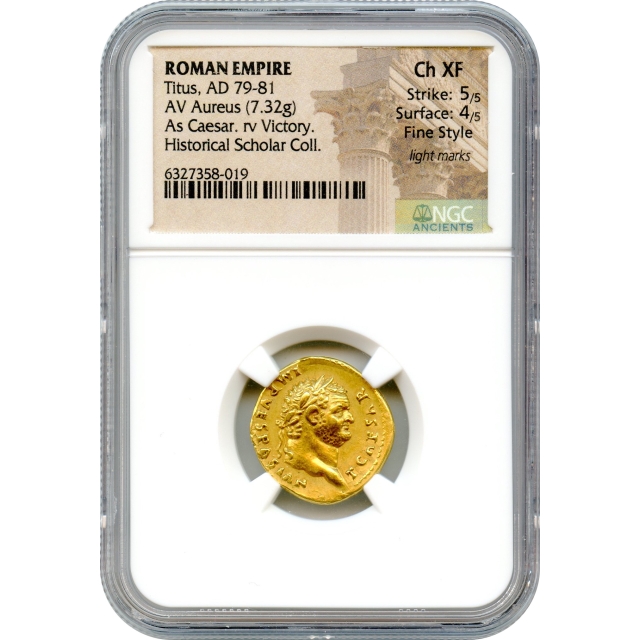 Ancient Rome - 79-81 CE Titus AV Aureus NGC Choice XF