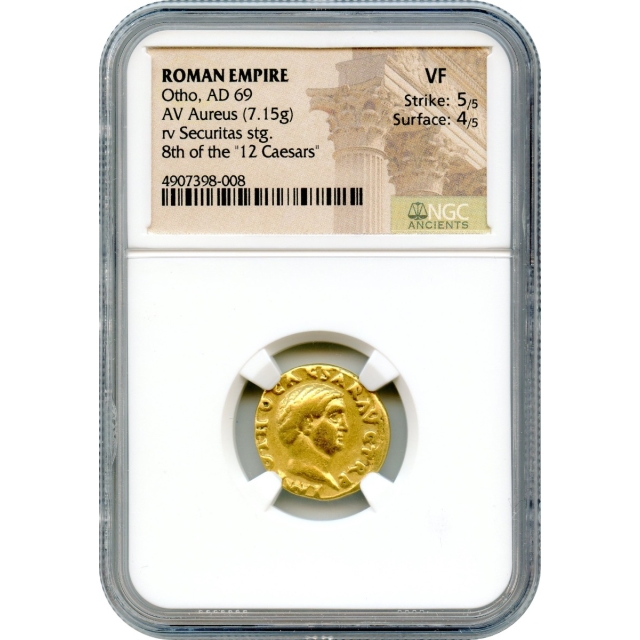 Ancient Rome -  69 AD Otho AV Aureus NGC VF