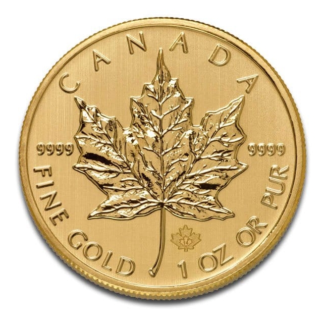 2019 Gold Canadian Maple Leaf 1oz 9999 Fine Gold