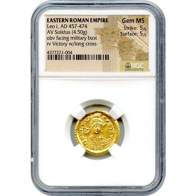 Ancient Rome Eastern Empire - 457-474 AD Leo I AV Solidus NGC GEM MS