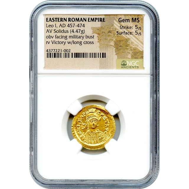 Ancient Rome Eastern Empire - 457-474 AD Leo I AV Solidus NGC GEM MS