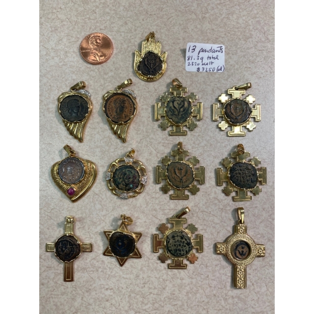 Group of Jewelry with Biblical Widows mites